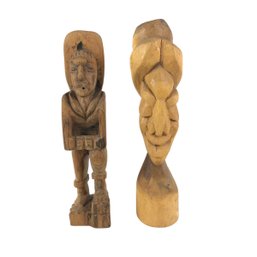 Vintage Hand Carved Wood Figurines - #S19-3