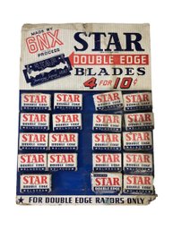 Vintage Star Double Edge Razor Blades Store Display - #S19-3