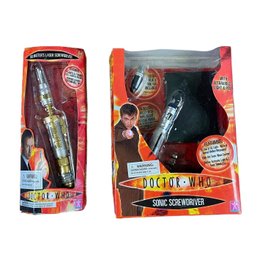 2004 Doctor Who Sonic Screwdriver & The Master's Laser Screwdriver, FACTORY SEALED - #S1-4