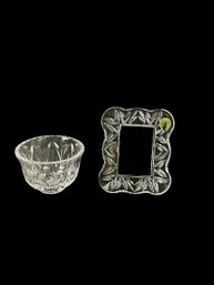 Waterford Crystal Attendants 2X3 Picture Frame & 4-Inch Waterford Crystal Marquis Bowl - #FS-7