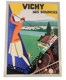 Roger Broders Vichy France Golf Travel Poster - #S11-4L