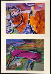 Signed Abstract Limited Edition Prints, (No. 1/4 & No. 2/4) - #S28-2L