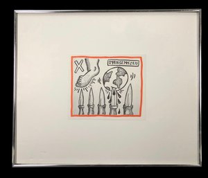 1990 Keith Haring AGAINST ALL ODDS Lithograph, Limited Edition No. 627/2500 - #SW-10