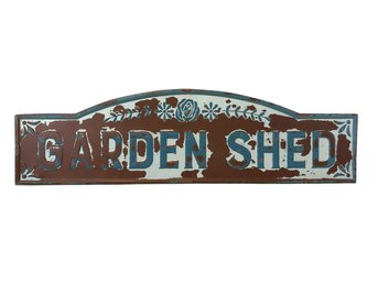 Vintage Metal Garden Shed Sign - #S6-F