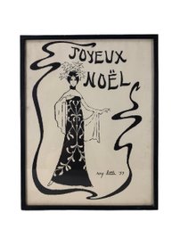 1959 Roy Little Joyeux Noel Framed Poster - #C2