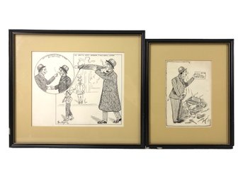 Early 20th Century Pen & Ink Illustrations, Signed George B. Dougan - #A5