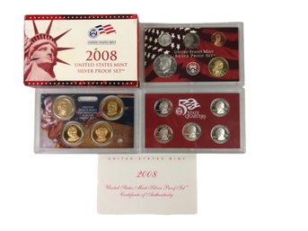 2008 United States Mint Silver Proof Set, Presidential $1 Coin Set & Silver Proof State Quarters Set - #13