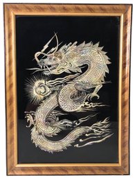 Asian Mother-Of-Pearl Dragon Framed Wall Art - #A4