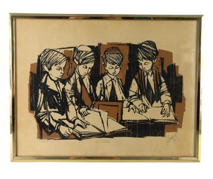 Signed 'Scholars' Limited Edition Lithograph No. 34/100 - #C1