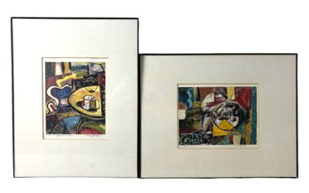 'Library Of Music' & 'The Breakfast Room' Limited Edition Lithographs, Signed K.E. Luttrell - #C3