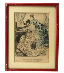 1885 French Fashion Hand Colored Engraving By Dupuy & Sons, Paris - #R1