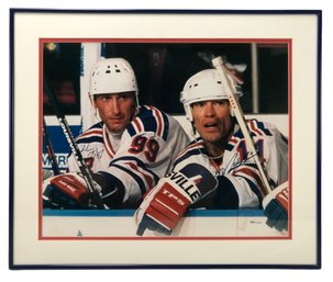 Autographed Wayne Gretzky & Mark Messier Oilers Limited Edition Photograph No. 134/500 - #A6
