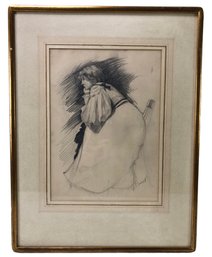 Signed Gustave Cimiotti Graphite Pencil Drawing - #A2