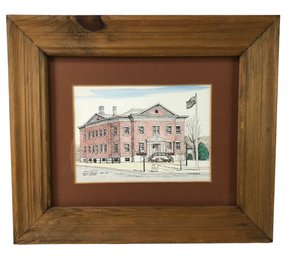'Home Site Of Roger Sherman New Milford' Hand Colored Print By R.M. Parker - #C3