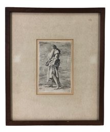 Salvator Rosa Etching On Paper, Framed - #A1
