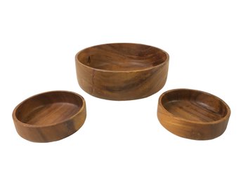 Carabao Teak Wood Serving / Salad Bowl Set - #S12-3