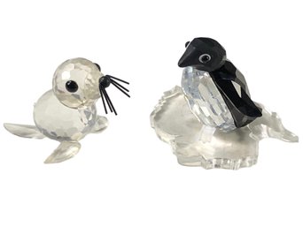 Swarovski Crystal Baby Seal & Penguin Figurines With Original Boxes - #S1-4