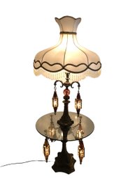 Gothic Revival Table Floor Lamp With Fringe Shade, WORKS - #FF