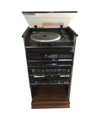 Fisher Stereo System: Turntable, Tuner, Amplifier, Cassette Deck & Compact Disc Player - #BT