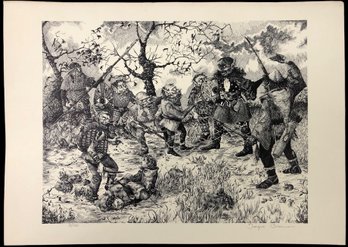 'Orcs & Hobbits' Lithograph - Limited Edition No. 3/100, Signed - #S13-3L