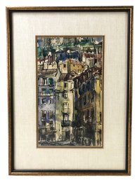 'Madrid' Cityscape Watercolor Painting, Signed Alfredo Ramon (Listed Artist) - #LBW-W
