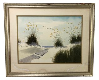 Signed Paul Patterson Coastal Landscape Watercolor Painting - ##2