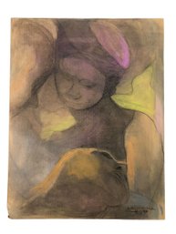 1986 Signed A. Neumark Figurative Pastel On Paper - #S11-4