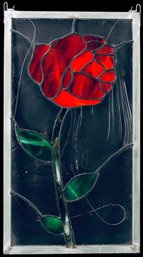 Red Rose Stained Glass Panel - #S10-1