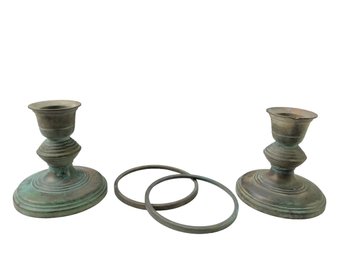 Vintage Brass Candlesticks (Set Of 2) - #S19-2