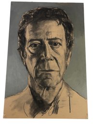 'Lou Reed' Portrait Charcoal On Paper, Signed - #S17-3