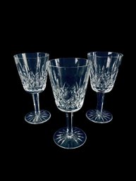 Waterford Crystal Lismore Wine Goblets, Set Of 3 - #FS-5