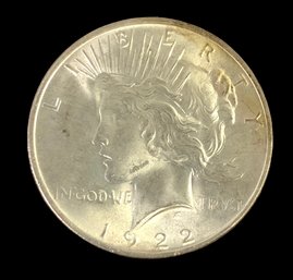 1922 U.S. Peace Silver Dollar, Uncirculated - #2