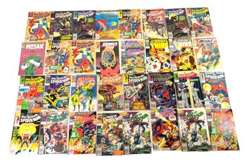 Large Collection Of 1980s-1990s Comic Books: Spiderman, Wonder Man, Guardian - #S1-5
