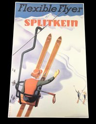 Sascha Maurer Ski Travel Poster: Flexible Flyer Splitkein - #S11-4L