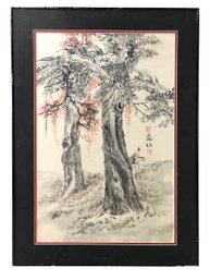 Japanese Samurai Landscape Watercolor Painting 'Going Home,' Signed Toby Peller - #RBW-W
