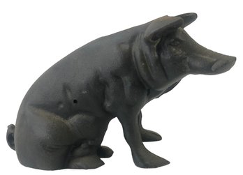 Cast Iron Pig Coin Bank - #S1-4