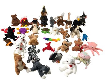 Collection Of Vintage 1990s Beanie Baby Plush Toys - #S1-5