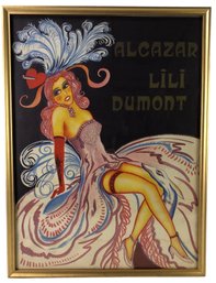 Framed Alcazar Lili Dumont Burlesque Lithographic Poster - #A6
