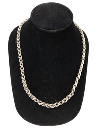 Sterling Silver Double Chain Twist Necklace - #JC-B