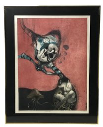 Signed Tony Bass Surrealist Color Etching, 'Union III' - #SW-10