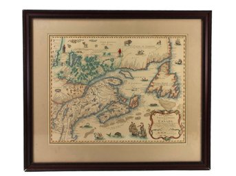 Jacques Bellin Hand Colored Engraved Map Of Canada - #BR-7