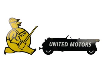 Tydol & United Motors Gas & Oil Metal Signs - #S8-3