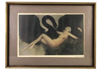 Framed 'Leda & The Swan' Offset Lithograph By Louis Icart - #LBW-FL-L