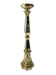 Mirrored Gold-Tone Pillar Candle Holder - #S16-5