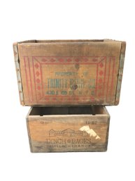 1987 Chteau Lynch-Bages Wine Crate & Trinity Dairy Co. Milk Crate By Milk Bottlers Fed - #S3-5