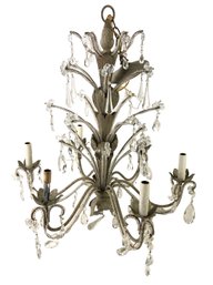 Electrified Pineapple Top Crystal Candelabra Chandelier - S9-5