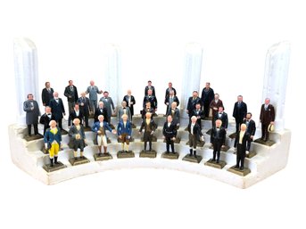 Vintage Marx Toys U.S. Presidents Figures With Foam Stand - #S2-2