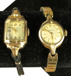 Vintage Benrus & Wittnauer 10K Rolled Gold Plate Ladies Wristwatches - #JC-B