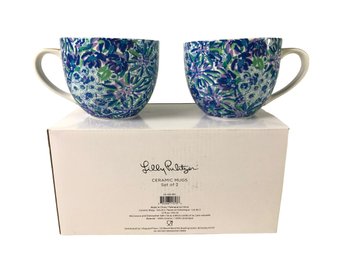 Lilly Pulitzer Ceramic Mugs, NEW WITH BOX - #FS-6