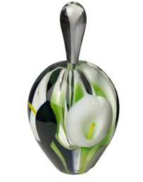 Scott Bayless For Lotton Studios White Calla Lily Glass Perfume Bottle - #FS-5